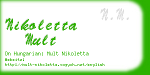 nikoletta mult business card